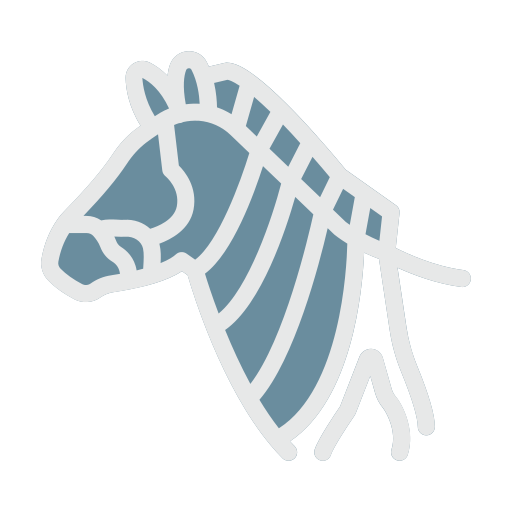 zebra Vector Stall Flat ikona