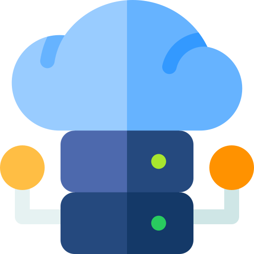 cloud-server Basic Rounded Flat icon