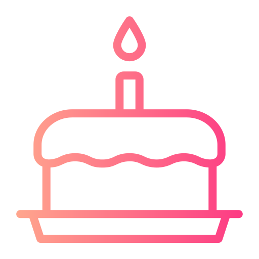 pastel de cumpleaños Generic Gradient icono
