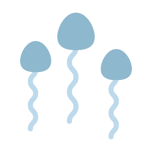 espermatozoides Vector Stall Flat icono