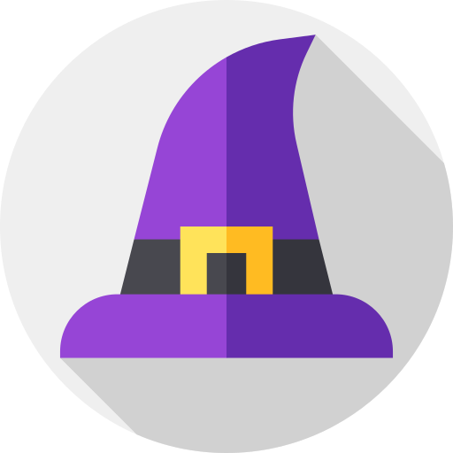 kapelusz czarownicy Flat Circular Flat ikona