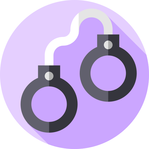 Handcuffs Flat Circular Flat icon