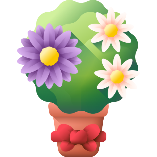 pot de fleur 3D Color Icône