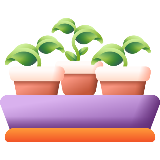 Горшок для растений 3D Color иконка