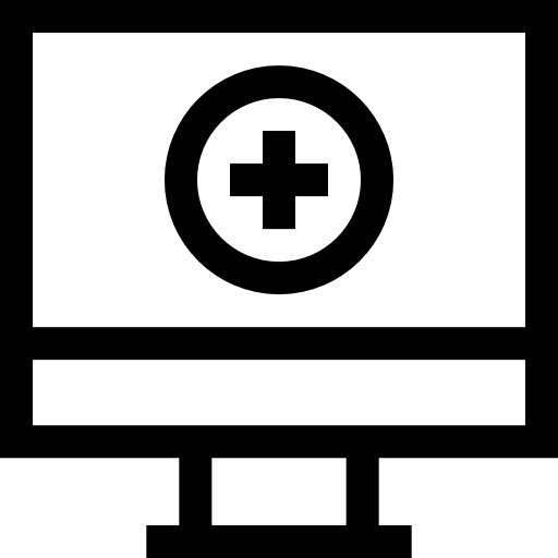 컴퓨터 Basic Straight Lineal icon