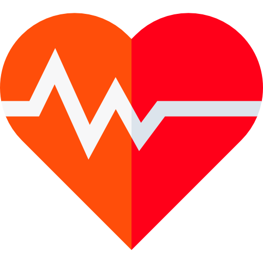 electrocardiograma Basic Straight Flat icono