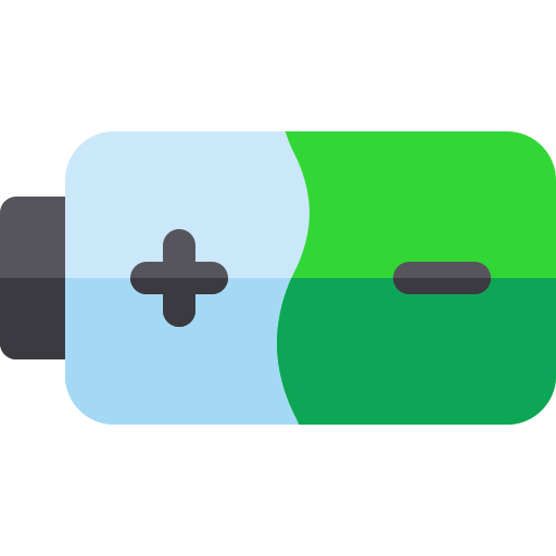 bateria Basic Rounded Flat ikona
