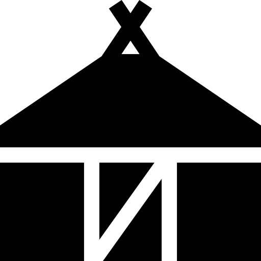 choza Basic Straight Filled icono