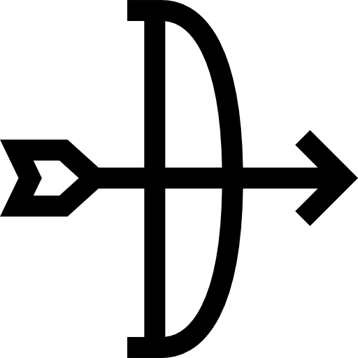 Łuk Basic Straight Lineal ikona