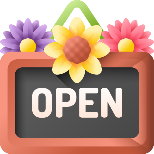 Open sign 3D Color icon