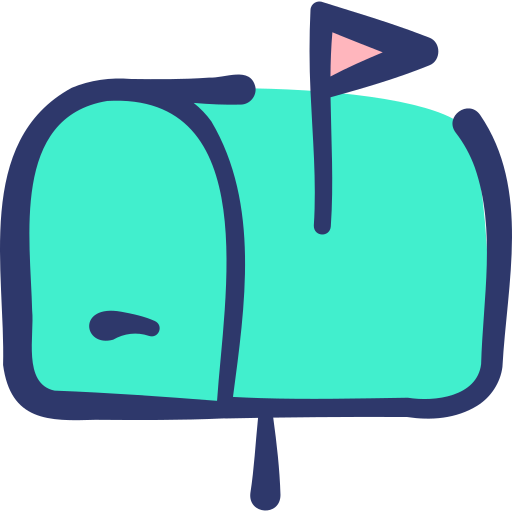 Mailbox Basic Hand Drawn Lineal Color icon