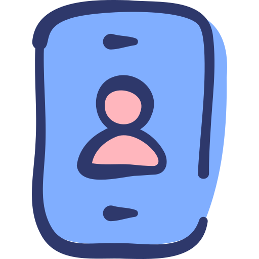 telefon komórkowy Basic Hand Drawn Lineal Color ikona