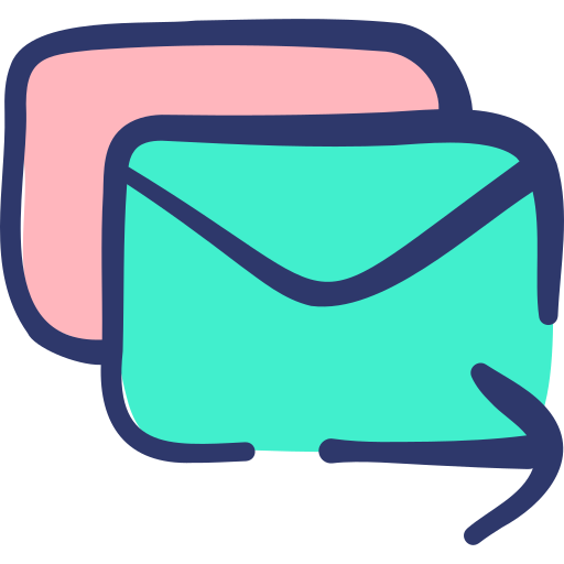 wyślij maila Basic Hand Drawn Lineal Color ikona