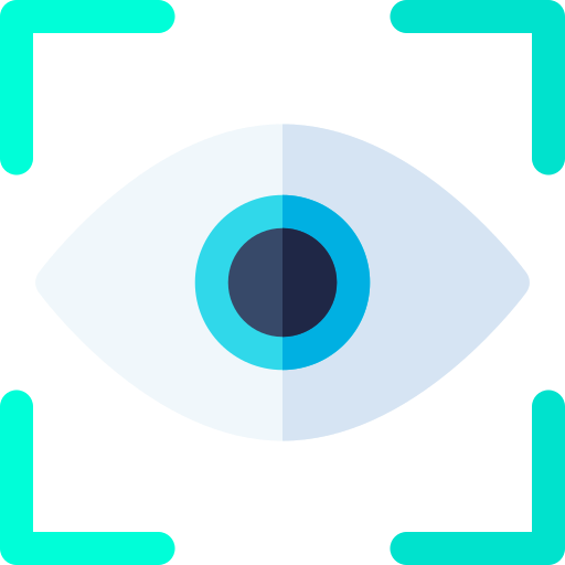 riconoscimento degli occhi Basic Rounded Flat icona