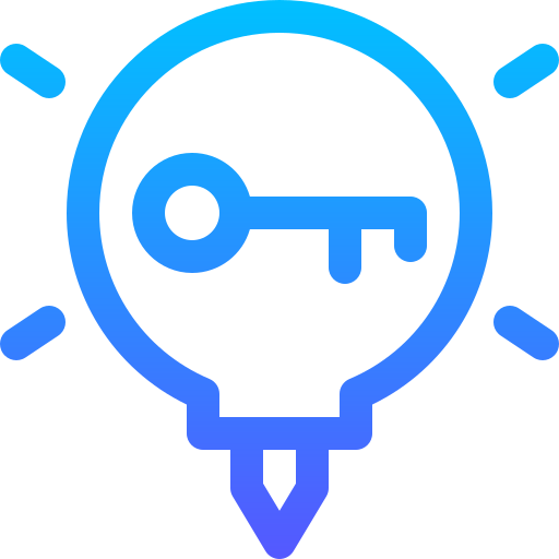 llave Basic Gradient Lineal color icono