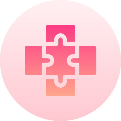 Puzzle Basic Gradient Circular icon