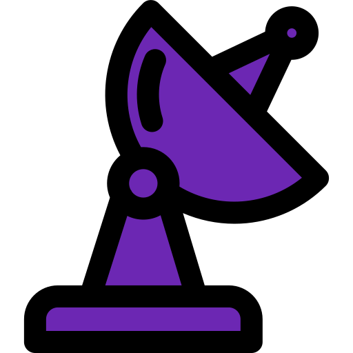 Satellite dish Generic Outline Color icon