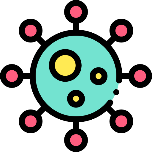 virus Detailed Rounded Lineal color Icône