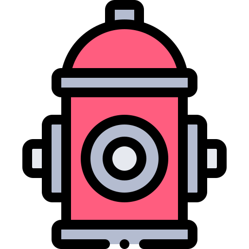 Fire hydrant Detailed Rounded Lineal color icon