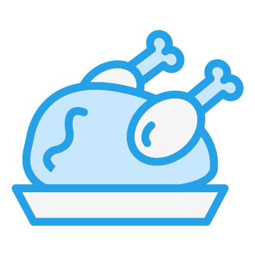 Cooked chicken Generic Blue icon