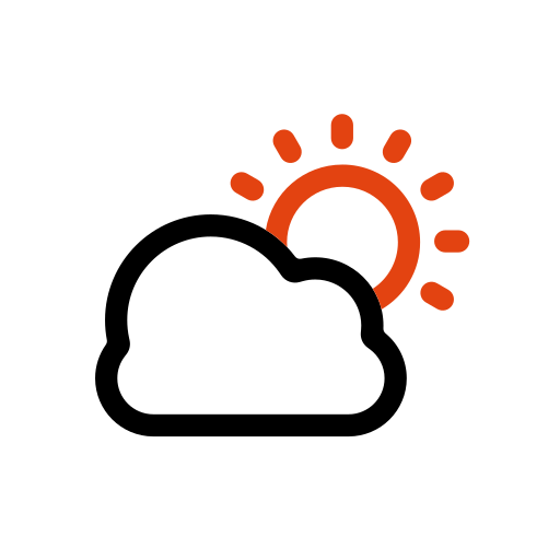 nublado Generic Outline Color icono