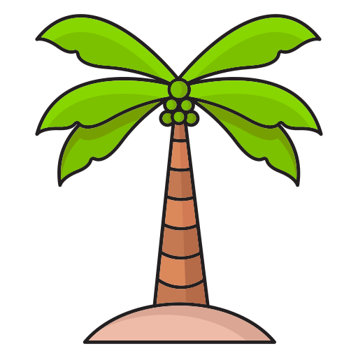 Кокосовое дерево Generic Outline Color иконка