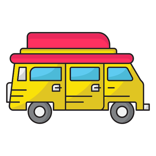 Кемпер фургон Generic Outline Color иконка