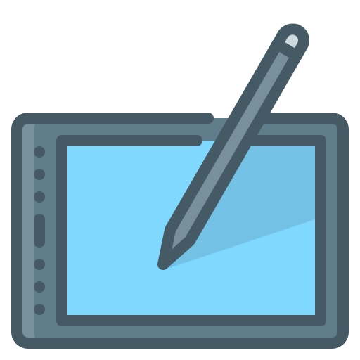 schermo del tablet Generic Outline Color icona