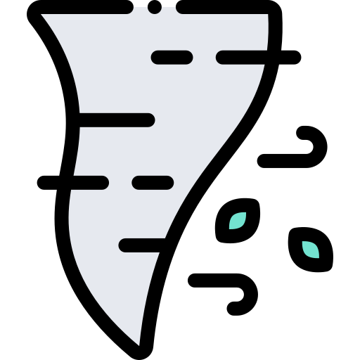 ハリケーン Detailed Rounded Lineal color icon
