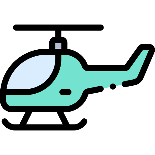 Вертолет Detailed Rounded Lineal color иконка
