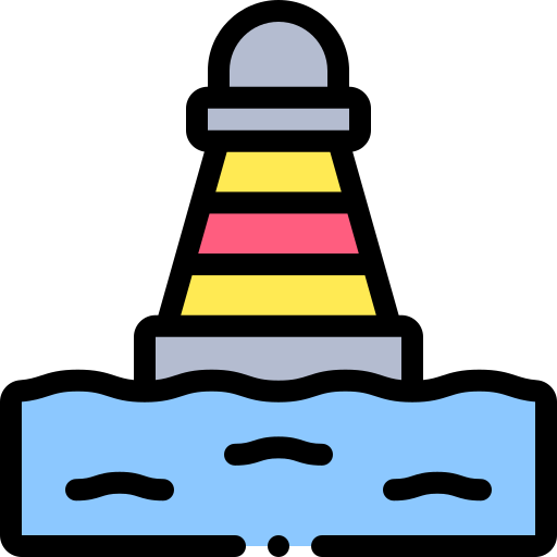 Buoy Detailed Rounded Lineal color icon