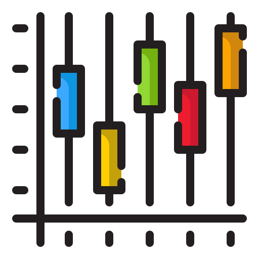 Candlestick Generic Outline Color icon