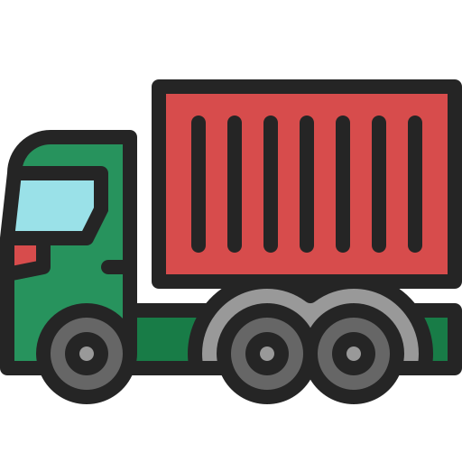 camion conteneur Generic Outline Color Icône