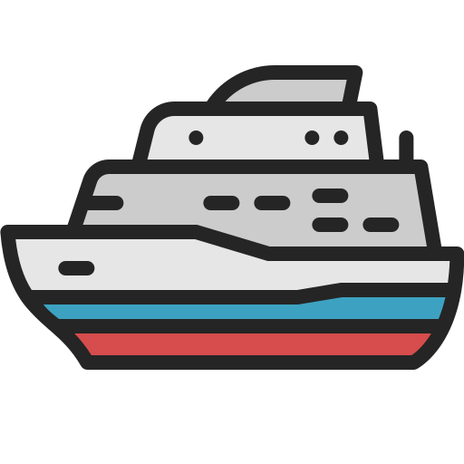 bateau ferry Generic Outline Color Icône