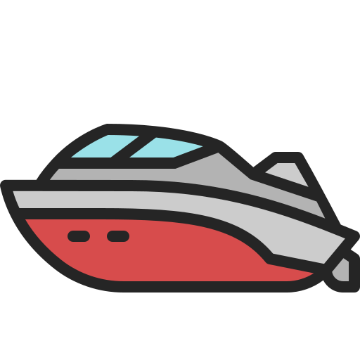 speedboot Generic Outline Color icoon