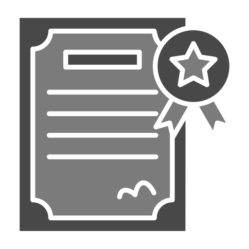 Certificate Generic Grey icon