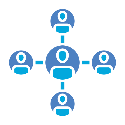 schemat organizacyjny Generic Blue ikona