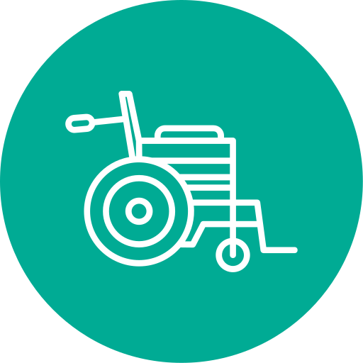 wózek inwalidzki Generic Flat ikona