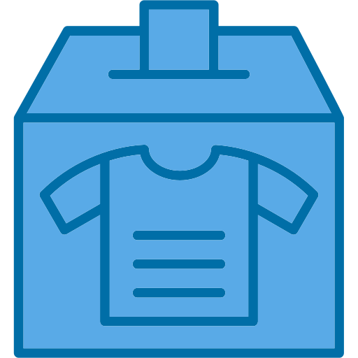 Clothes donation Generic Blue icon