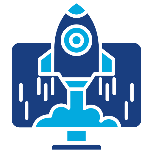 Project launch Generic Blue icon