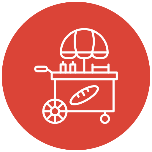 wózek z żywnością Generic Flat ikona