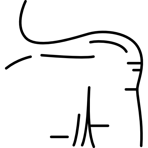 spalla maschile Hand Drawn Black icona