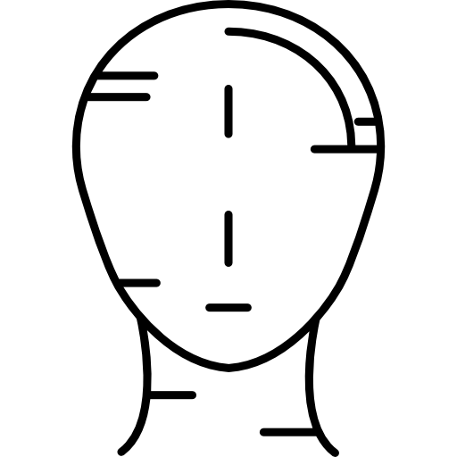 tête humaine Hand Drawn Black Icône