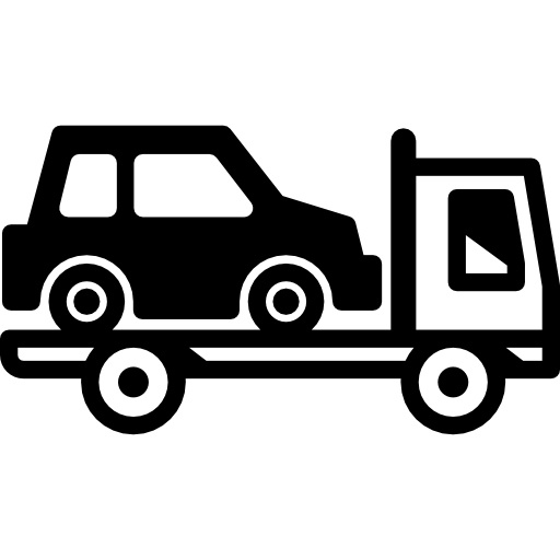 ciężarówka przewożąca samochód  ikona