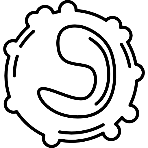 White blood cell Hand Drawn Black icon