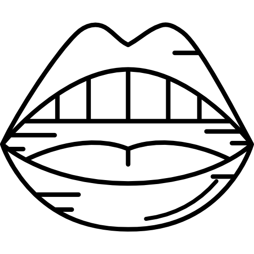 Mouth Open Hand Drawn Black icon