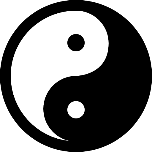 símbolo de yin yan  icono