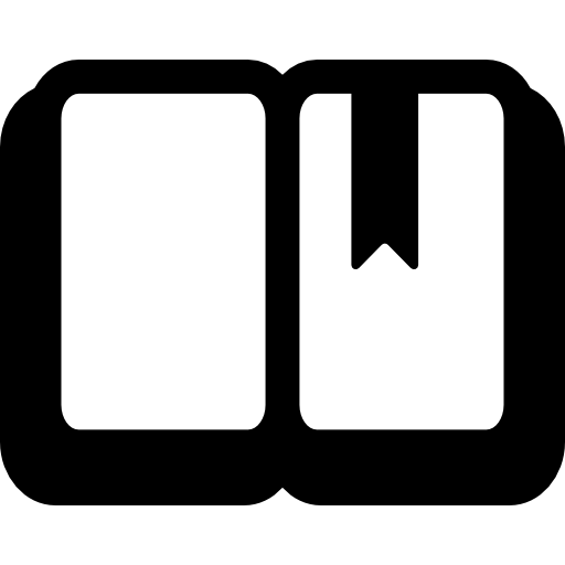 notizbuch mit lesezeichen öffnen  icon