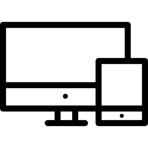 monitor del computer e cellulare  icona