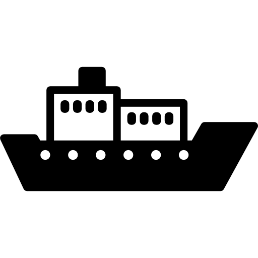barco de carga mirando a la derecha  icono